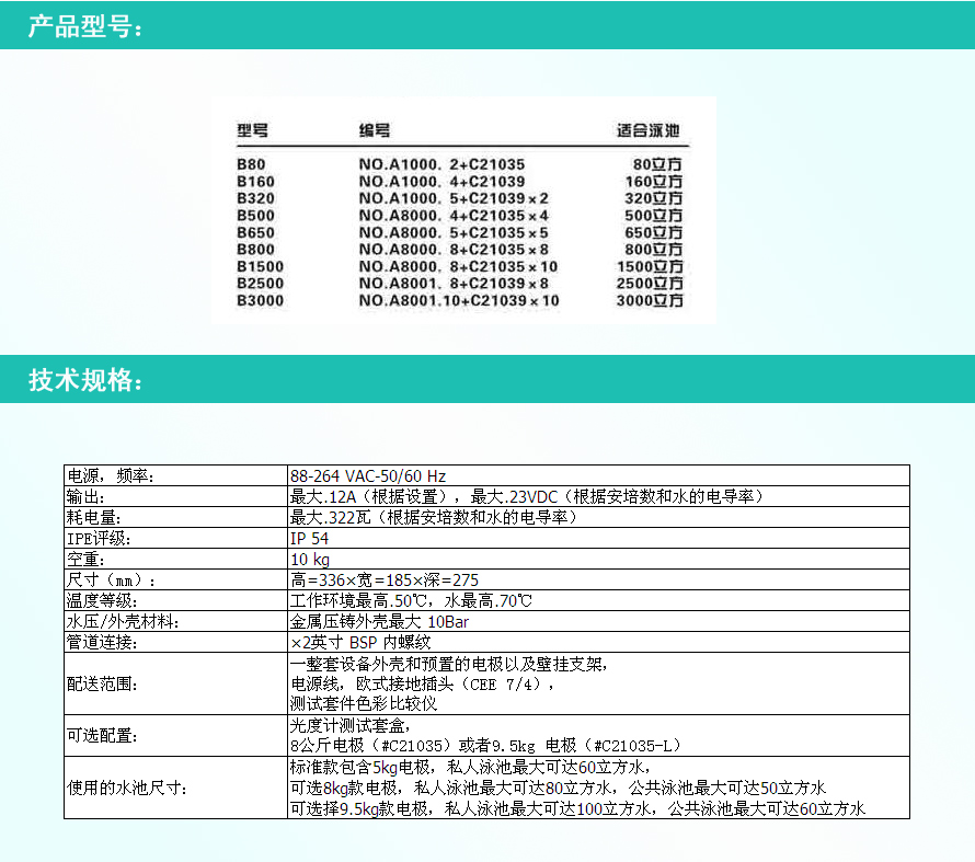 銀銅離子消毒器參數(shù)